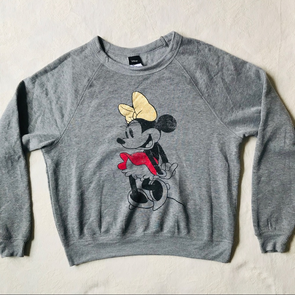 DISNEY Crew Neck Minnie Mouse Sweatshirt